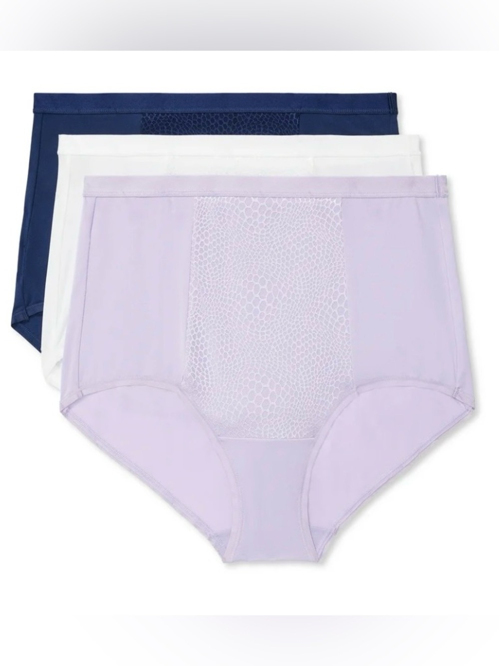 Warners® Blissful Benefits Tummy-Smoothing Comfort Microfiber Brief 3-Pack. NWT.